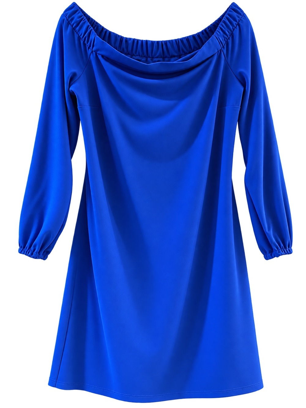 INC International Concepts Royal Blue Off-Shoulder A-Line Dress